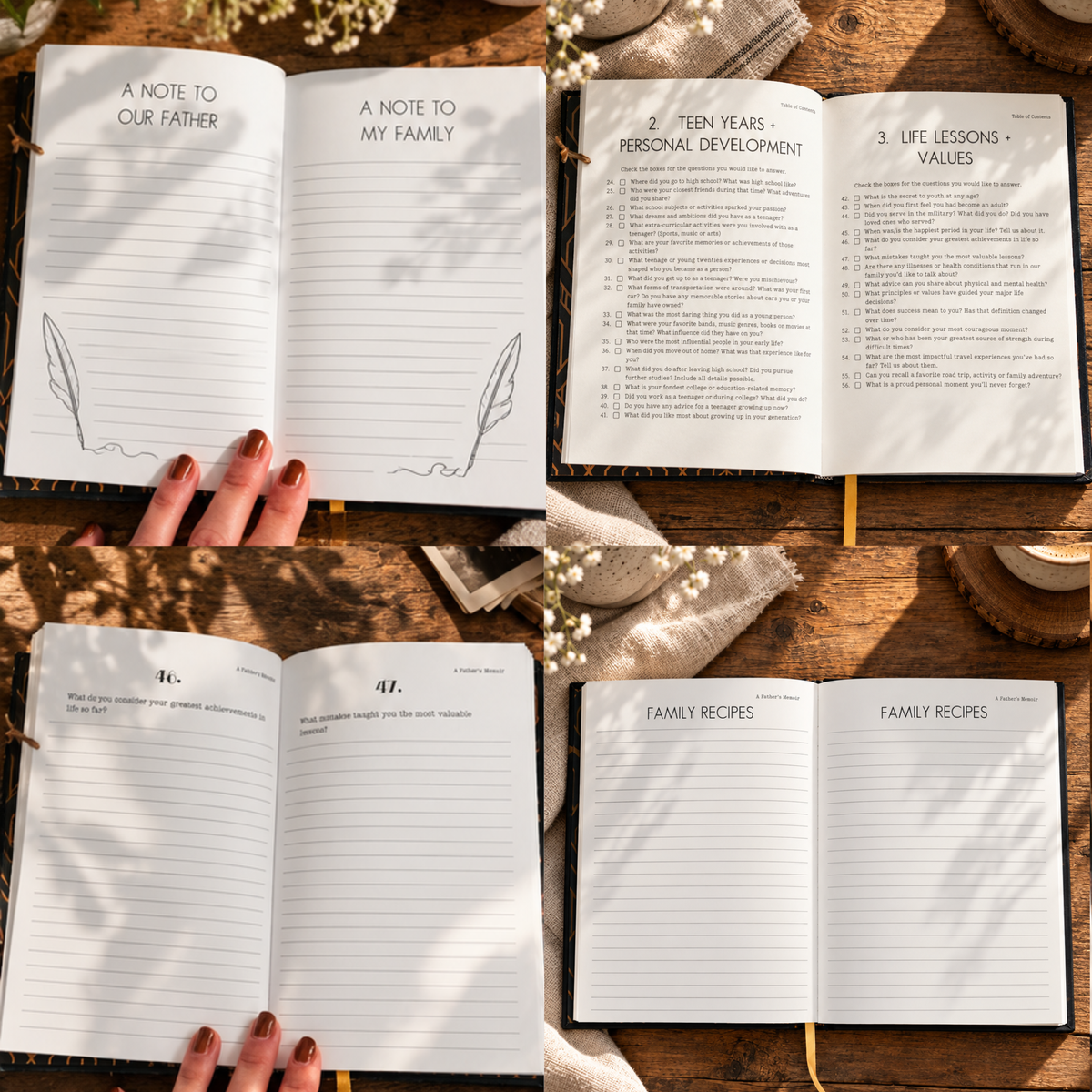 A Father's Memoir: Family Keepsake Journal for Dads and Grandpas