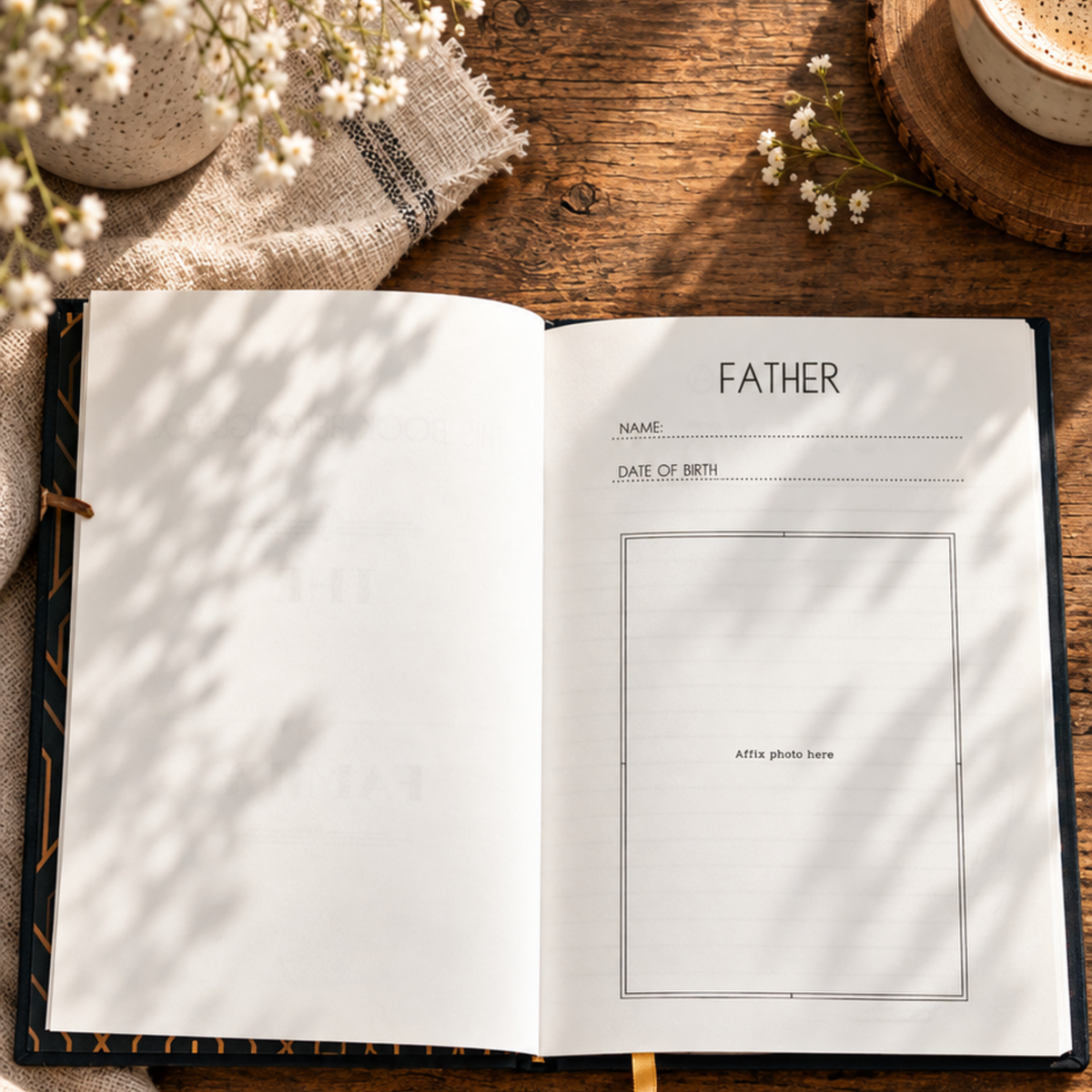 A Father's Memoir: Family Keepsake Journal for Dads and Grandpas