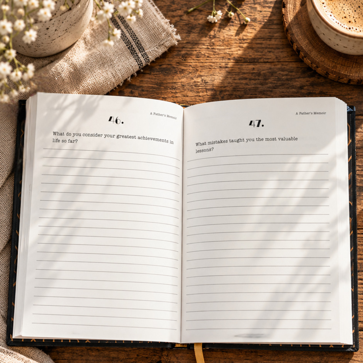 A Father's Memoir: Family Keepsake Journal for Dads and Grandpas