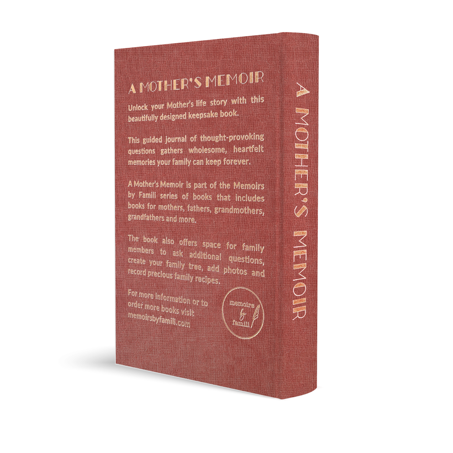 A Mother's Memoir - Tell Your Story - A Keepsake Memory Book for Families, Mothers and Grandmothers