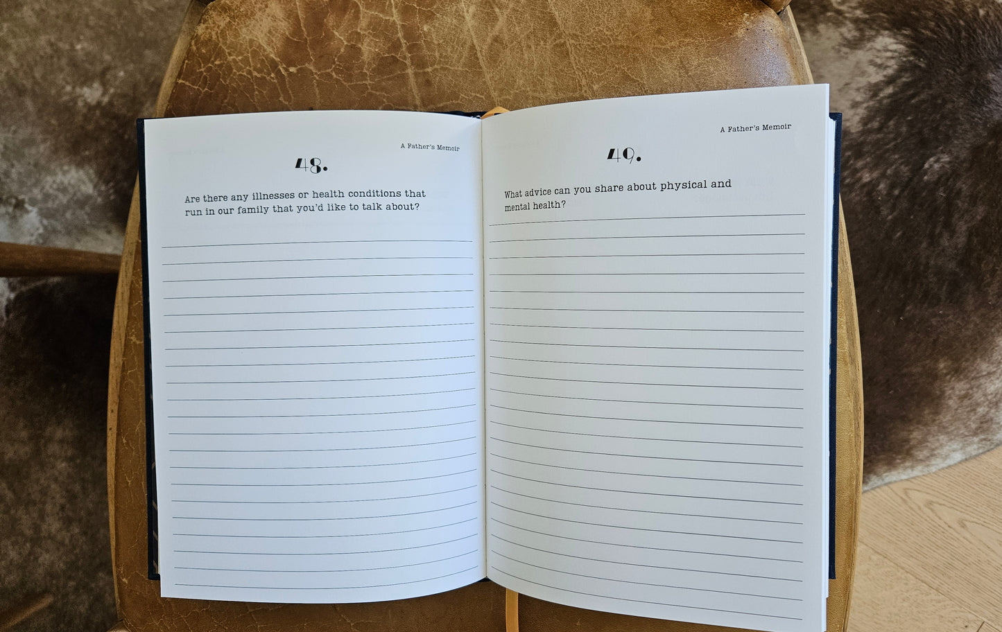 A Father's Memoir: Tell Your Story Book - A Family Keepsake Guided Journal for Dads and Granddads